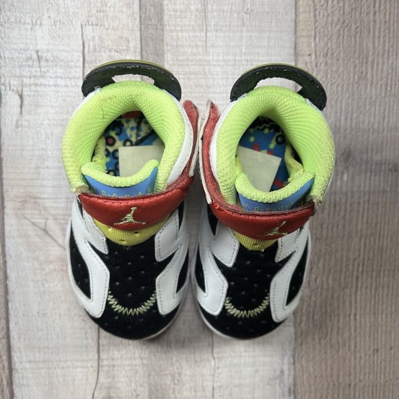 Air Jordan 6 Retro Little Flex Toddlers Sneakers Multi White Size 4C CT4417-103 - Picture 4 of 12